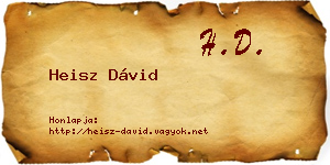 Heisz Dávid névjegykártya